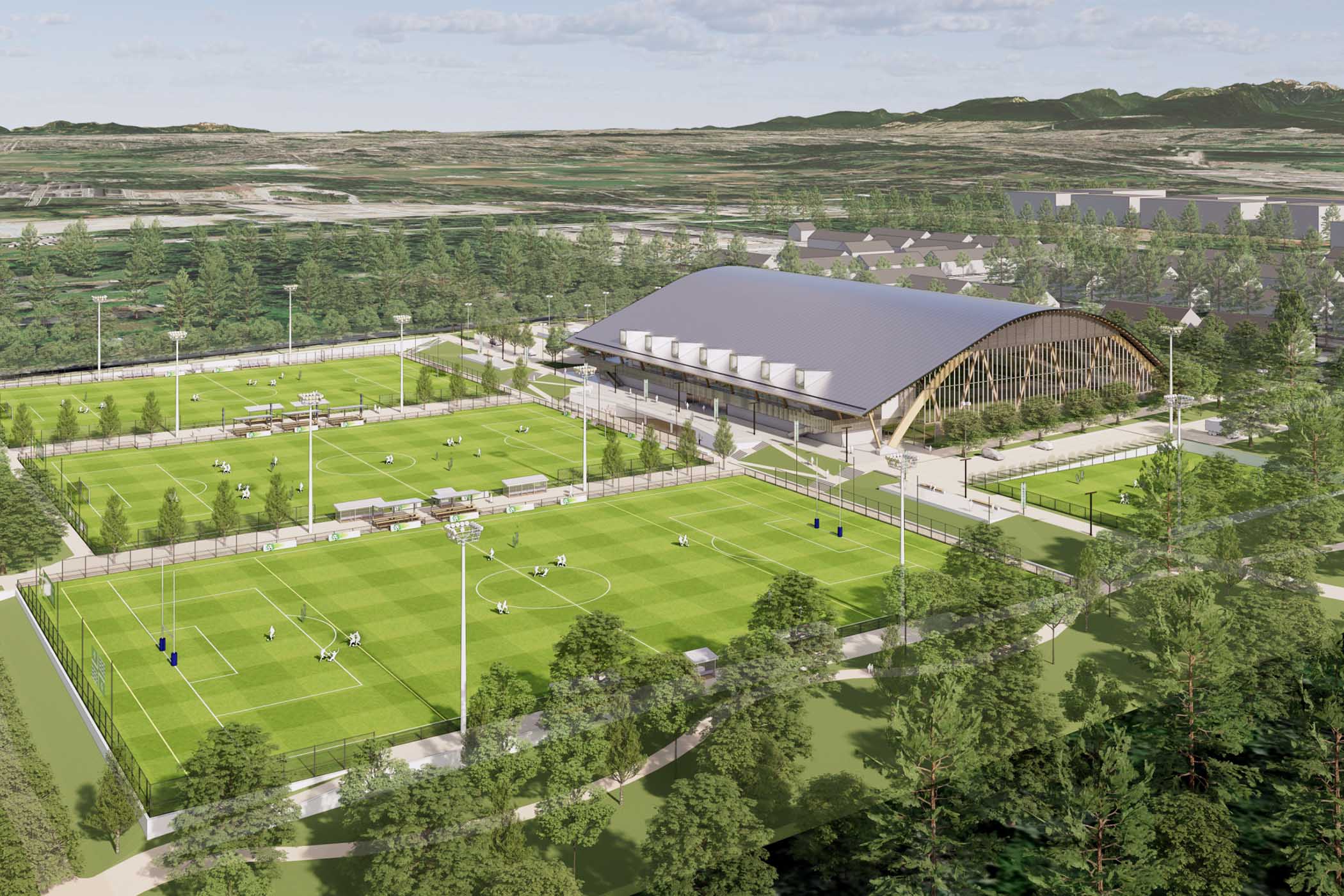 Smith Athletic field construction project management in Langley