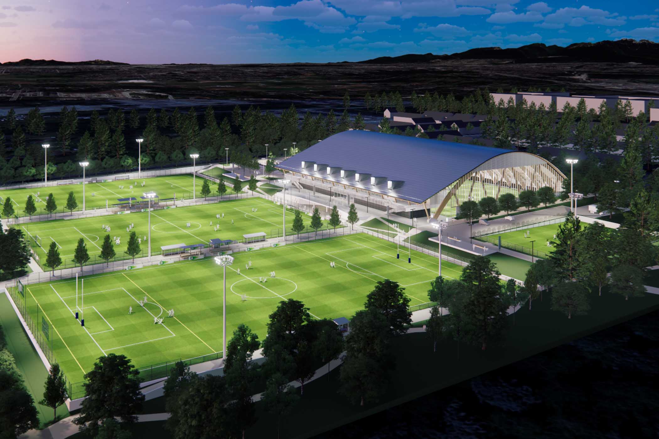 Smith Athletic field construction project management in Langley